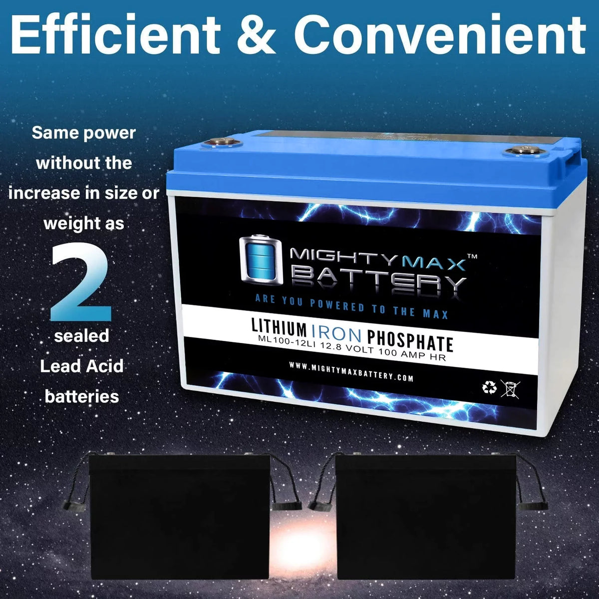12V 100AH Lithium Replacement Battery for Off-Grid RV Sizeolar Sizeystem