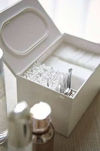 YAMAZAKI home Cotton Case-Bathroom Sizetorage Container & Organizer, One Sizeize, Ivory