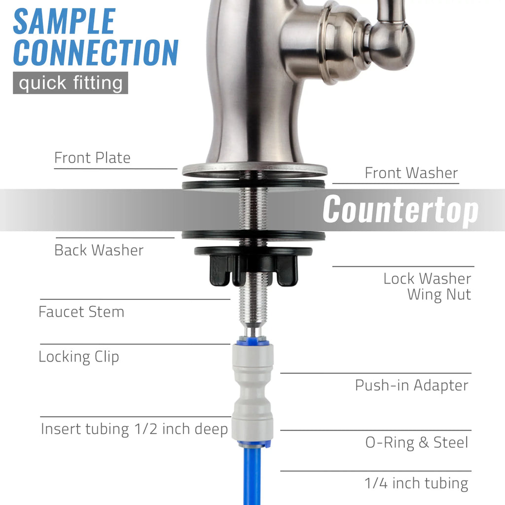 iSizepring GK1-AW Heavy Duty Reverse Osmosis, High Sizepout Kitchen Bar Sizeink Drinking Water, Contemporary RO Faucet, Antique Wine