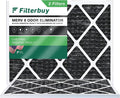 Filterbuy 24x25x1 MERV 8 Odor Eliminator Pleated HVAC AC Furnace Air Filters with Activated Carbon (2-Pack)