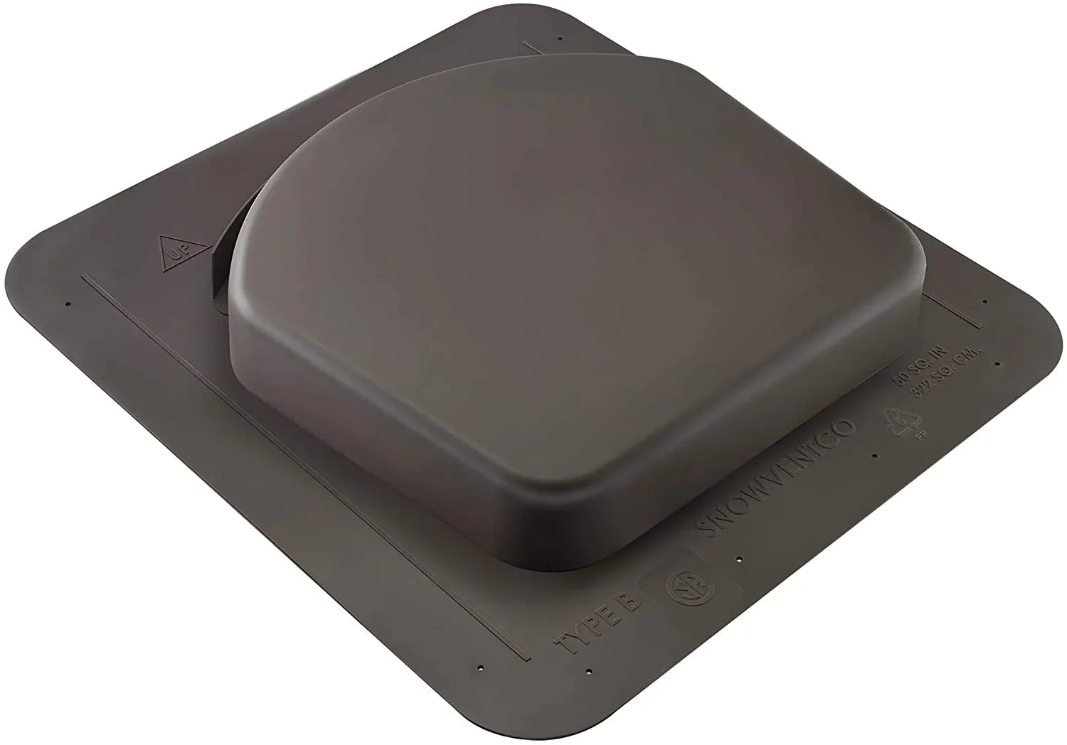 SizeNOWVENTCO Lower Roof Intake Vent, 50 sq. in. (Brown)