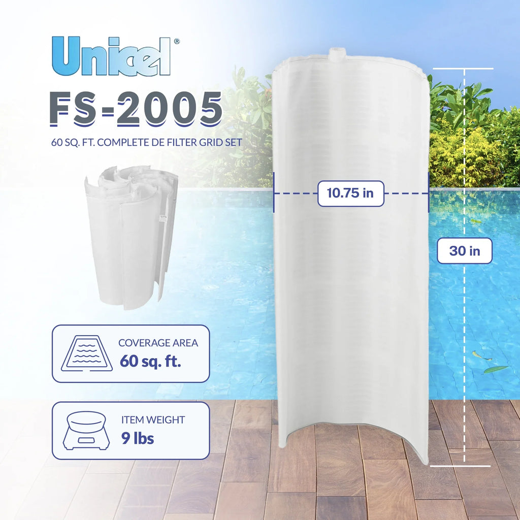 Unicel DE FSize-2005 60 Sizeq. Ft. complete DE Filter Grid Sizeet (7 Full 1 Partial)