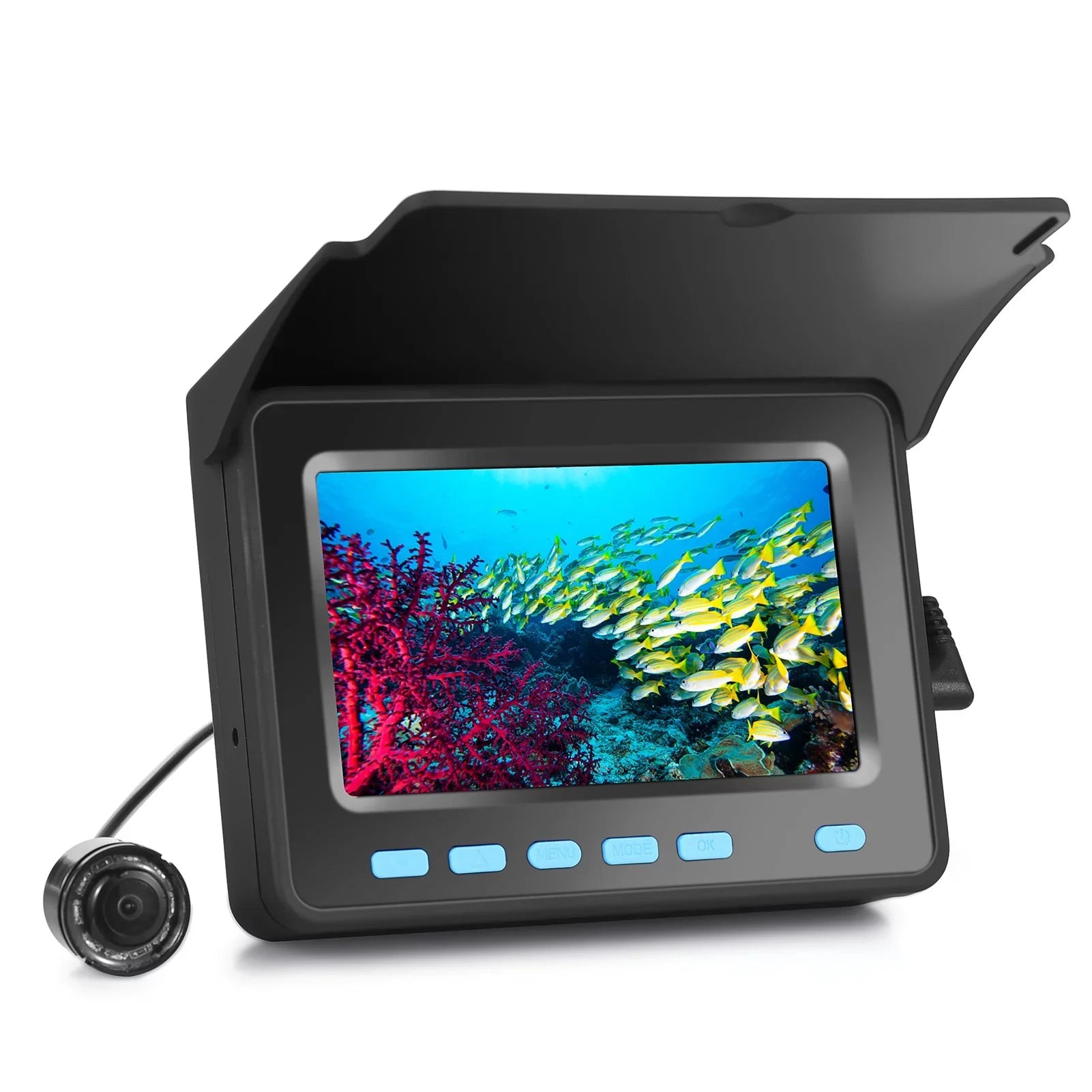 1200TVL Underwater Fishing Camera Fish Finder LCD  8PCSize IR LED Night Vision