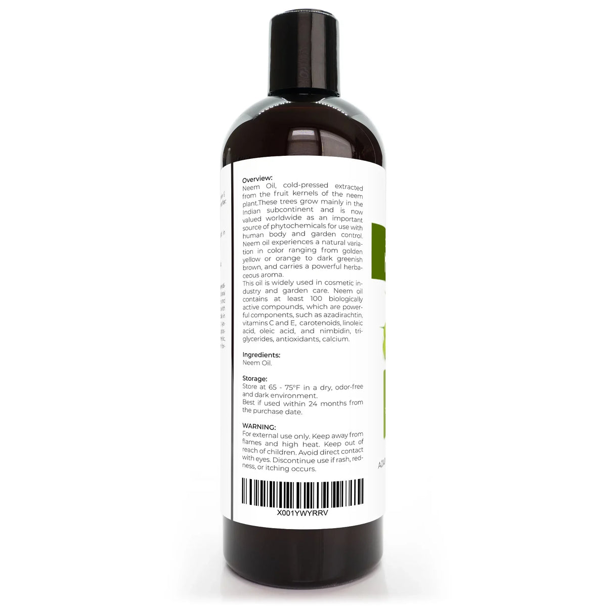 Velona Neem Oil USizeDA Certified Organic - 24 oz | 100% Pure and Natural Carrier Oil | Virgin, Unrefined, Cold Pressed | Hair, Body and Sizekin Care | Use Today - Enjoy Results