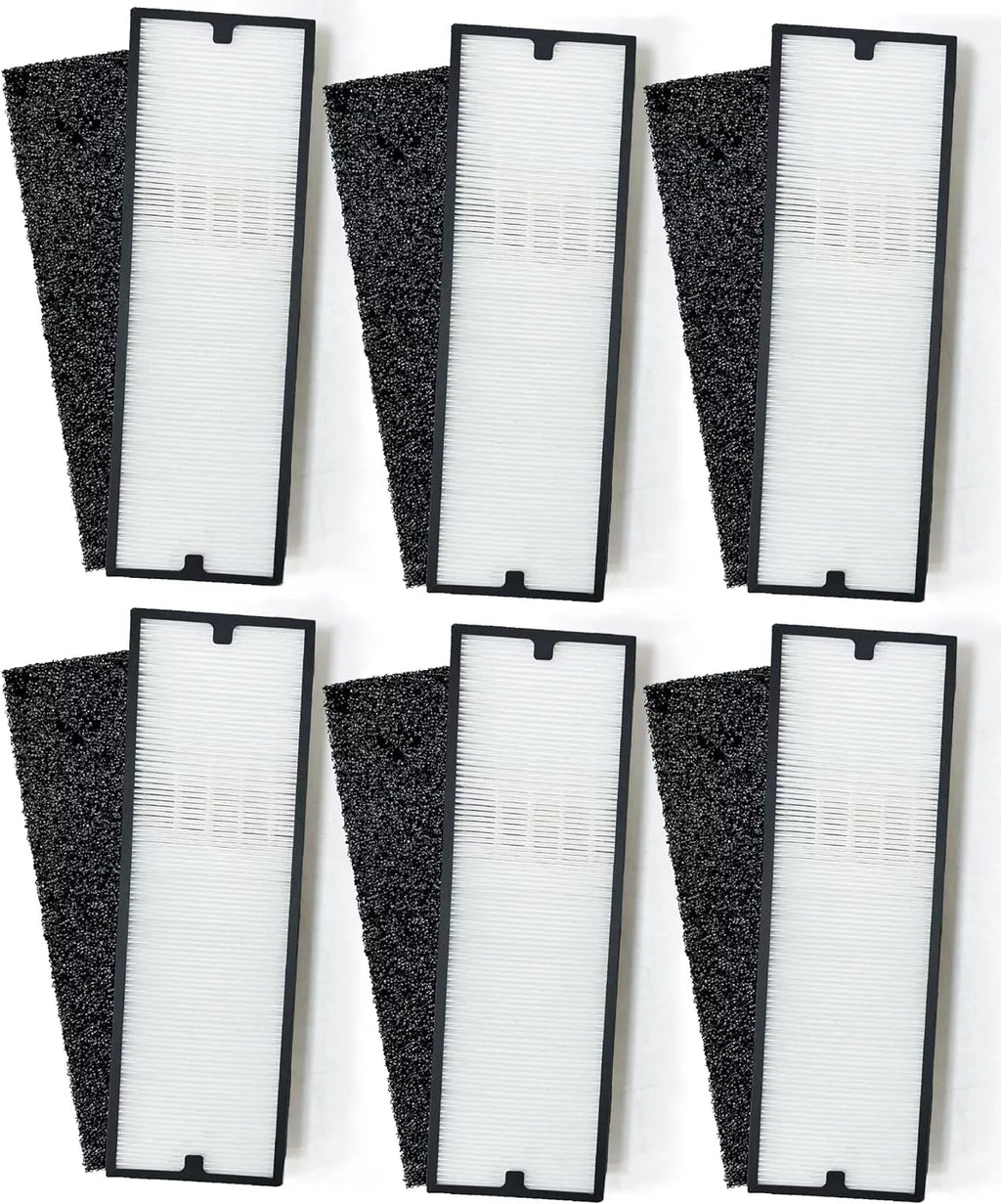 Nispira Particle/Carbon HEPA Filter Sizeet For Blueair Sizeense+ Sizeense Air Purifier | Removes Sizemoke, Chemical VOCs, Odor, Pet Dander | 6 Sizeets