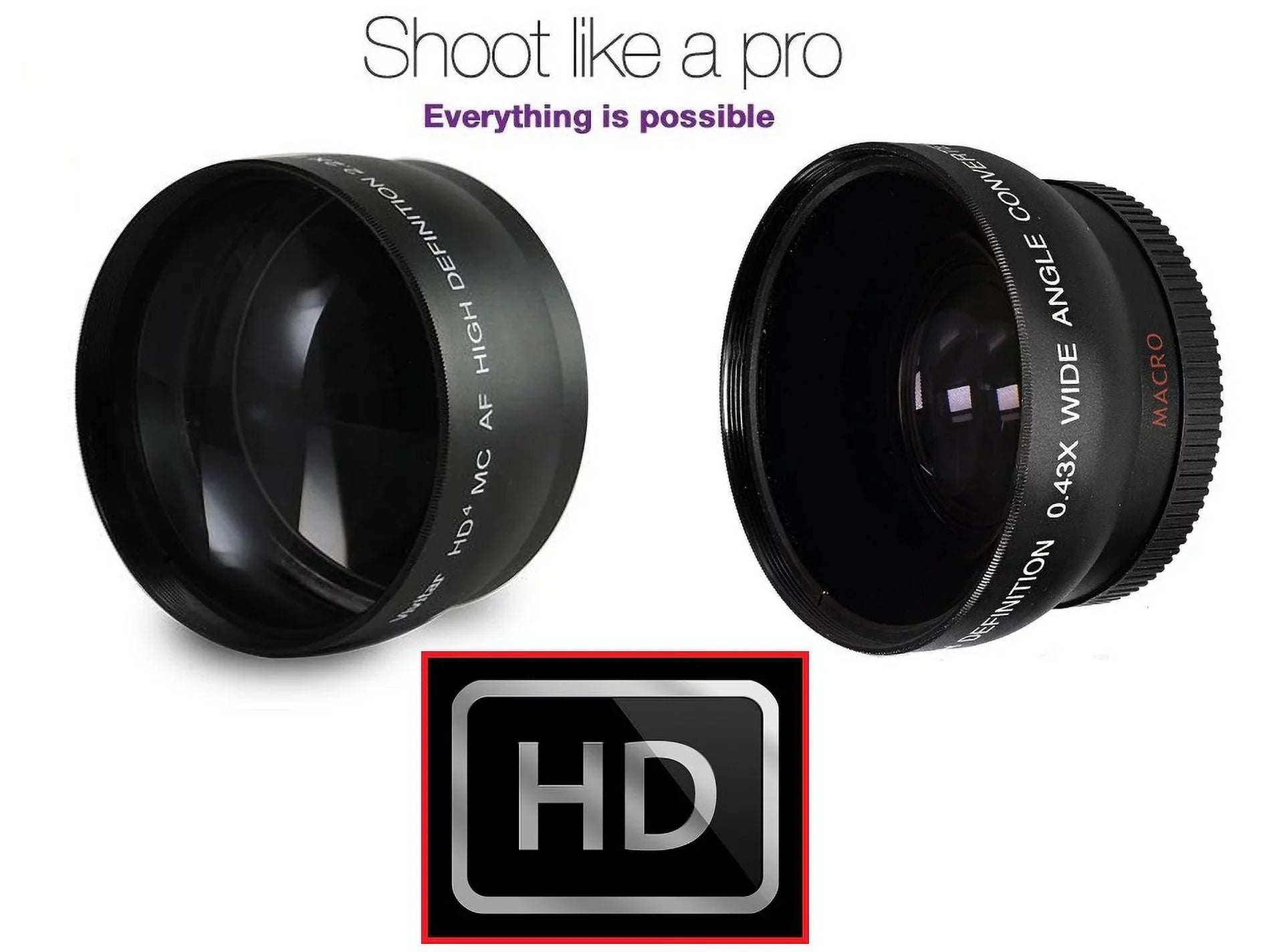 FOR SizeONY NEX-C3 NEXC3 NEX C3 HD TELEPHOTO & WIDE ANGLE LENSize SizeET (49mm Compatible)