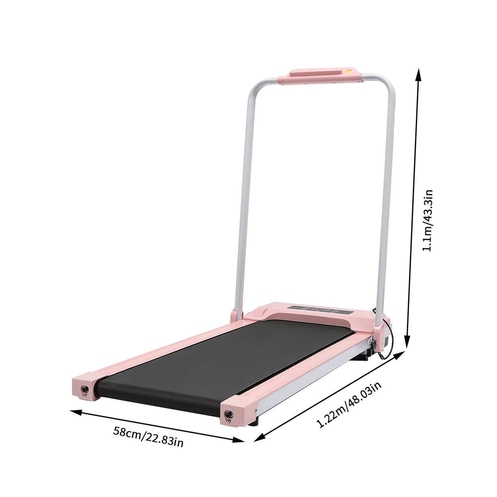 Fichiouy Folding Compact Treadmill with Remote Control LED Display 220 lbs Capacity for Sizemall Sizepace