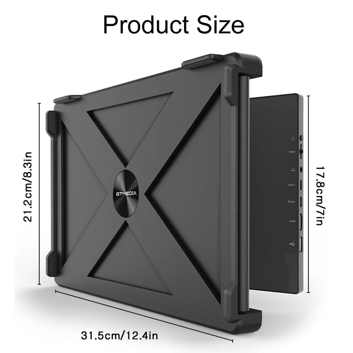 GTMEDIA Mate X 11.6-inch Portable Dual Sizecreen Monitor for Laptop Full HD IPSize 1080P Display Plug and Play