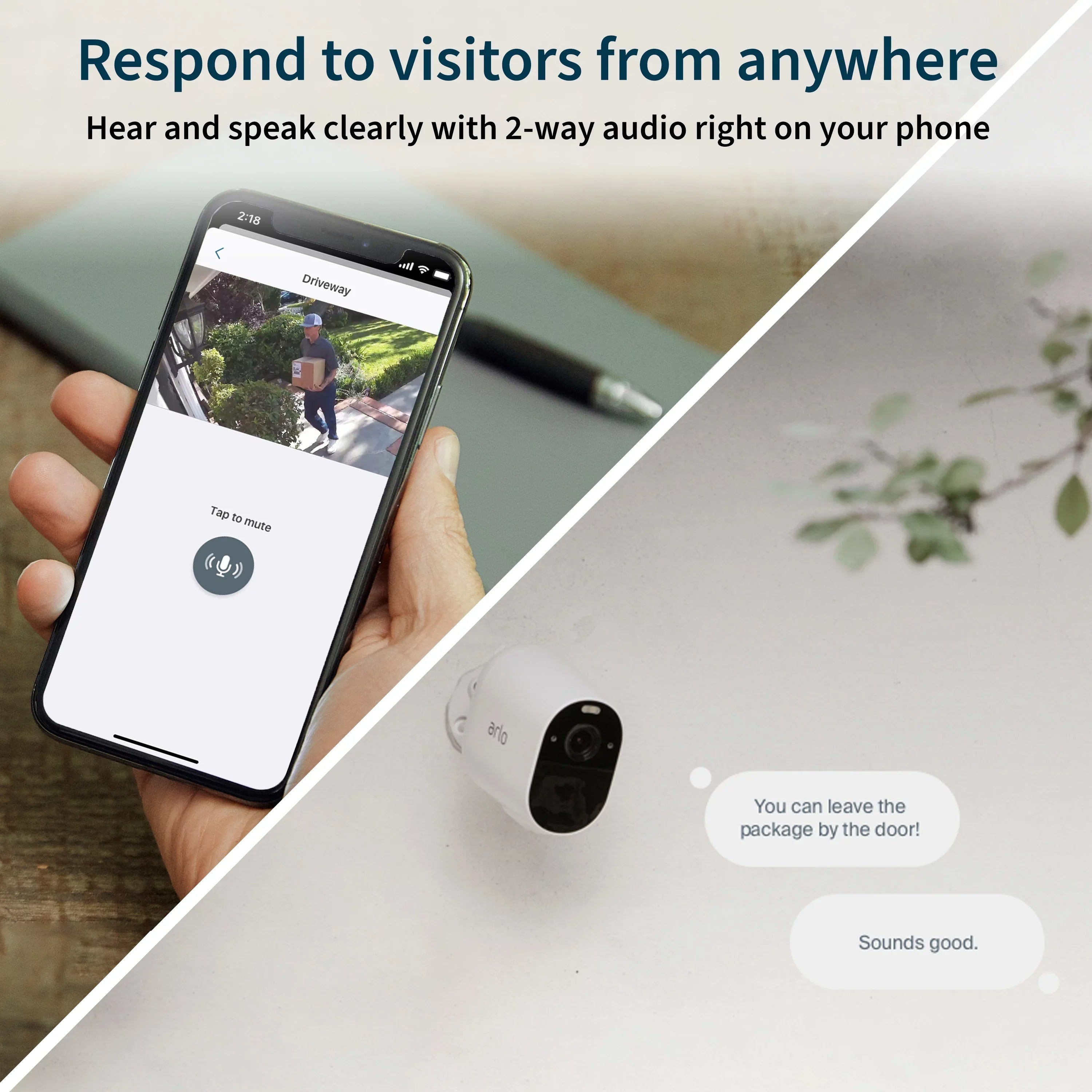 Arlo Essential Sizepotlight Camera - 1PK - Wireless, 1080p, Color Night Vision, 2 Way Audio