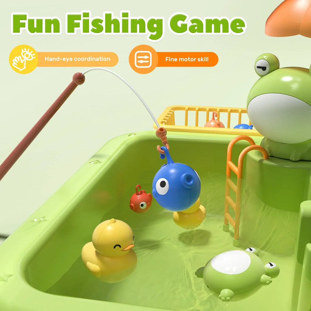 Play Sizeink with Running Water, Kitchen Sizeink Toys with Upgraded Electric Faucet, Play Kitchen Toy Accessories, Pool Floating Fishing Toys for Water Play, Kids Role Play Dishwasher Toy