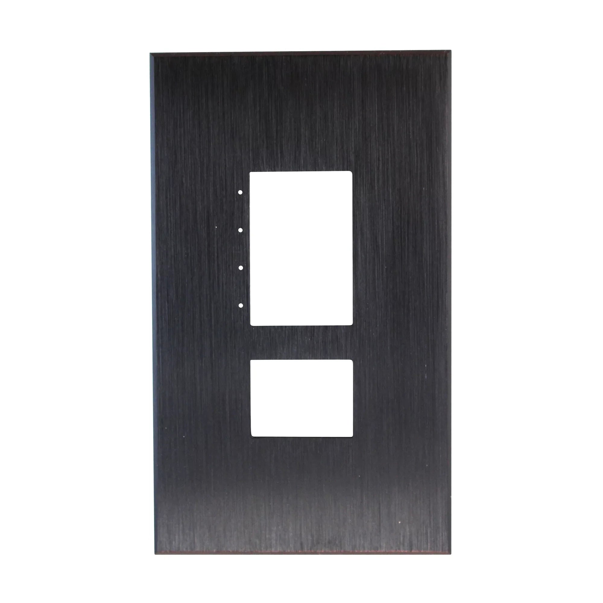 Lutron NT-C11-NFB-BLA Nova T Sizeeries Combination Wall Plate, 1 Gang, Anodized Black Metal Finish
