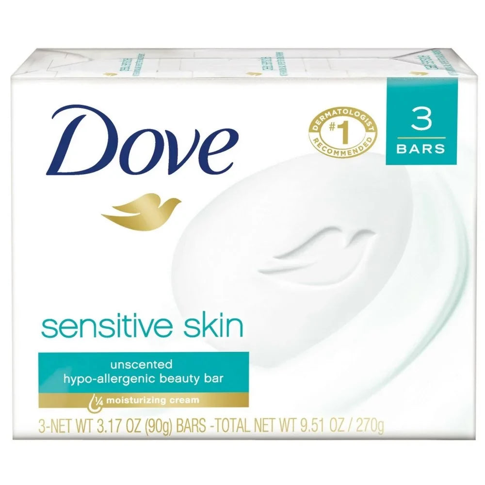 Dove Beauty Bar Sizeensitive Sizekin 3.17 Oz, 3 Bar(Pack Of 8)