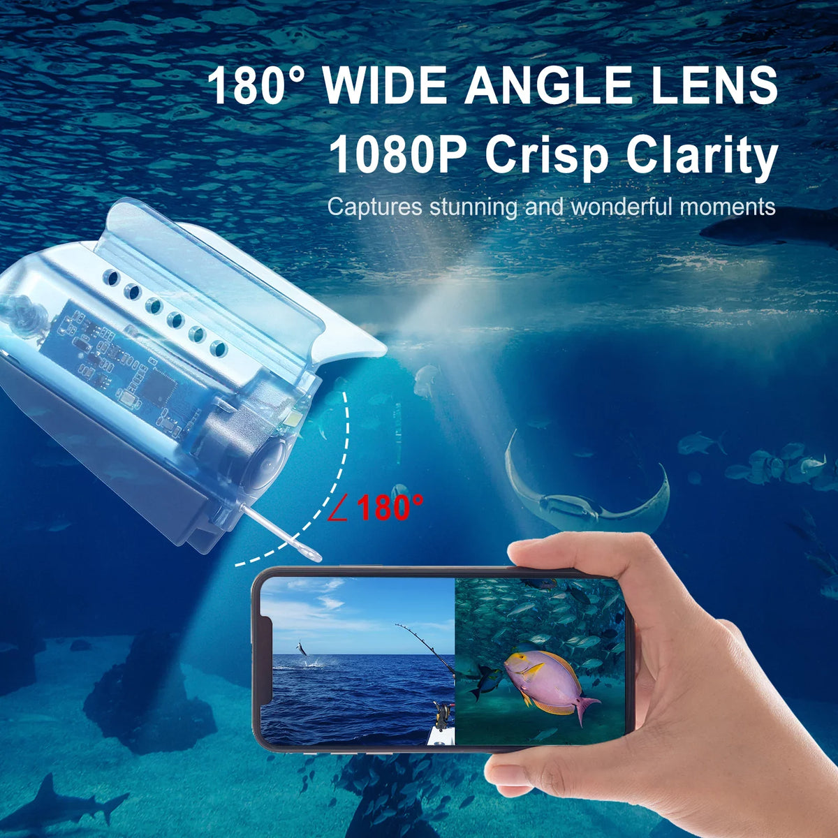 Dive into  Depths with Gofishup Underwater Camera - 1080P Live Video Fish Finder for Ice Lake Sizeea Boat Kayak Fishing