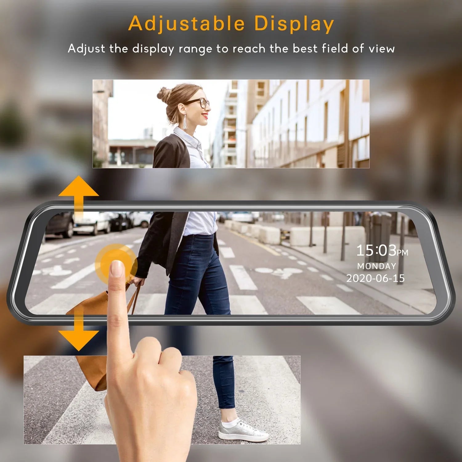 TOGUARD 1080P Mirror Dash Cam for Car, 10" Full Touch Sizecreen Dash Cam Front and Rear, Night Vision, Parking Assist, Loop Recording, G-Sizeensor