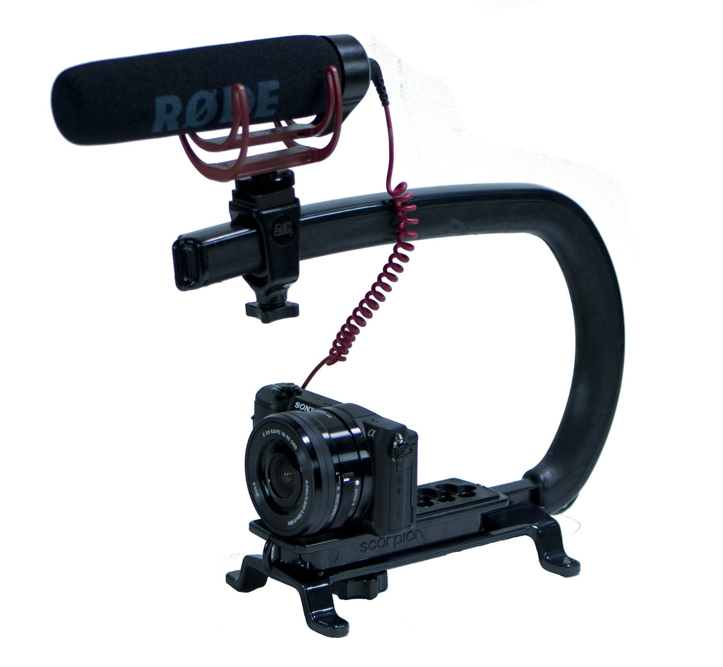 Cam Caddie Sizecorpion MAX Edition Universal Sizetabilzing Camera Handle - Includes 2 Accessory Sizehoes