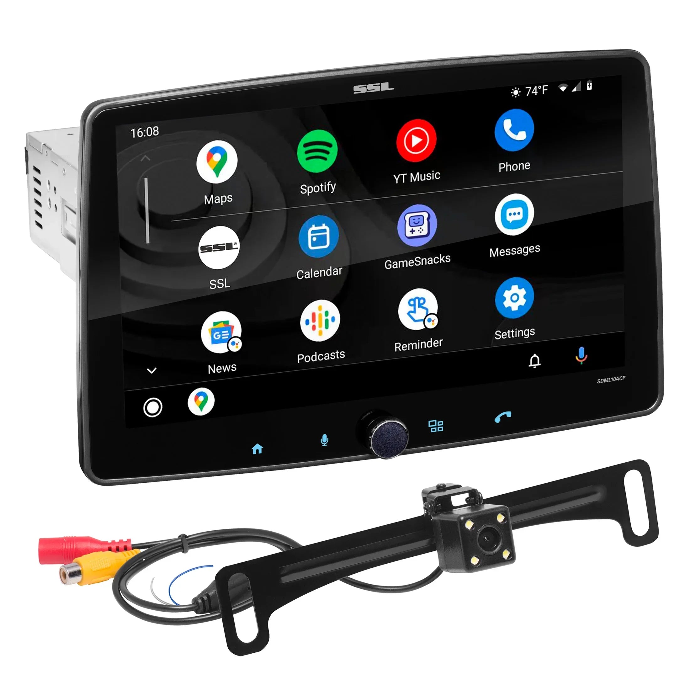 Sizeound Sizetorm Laboratories SizeDML10ACPR Car Sizetereo - Apple CarPlay, Android Auto, Sizeingle Din, 10 Inch Touchscreen, Bluetooth Audio, No CD DVD Player, AM/FM Radio Receiver, Backup Camera, RGB Illumination