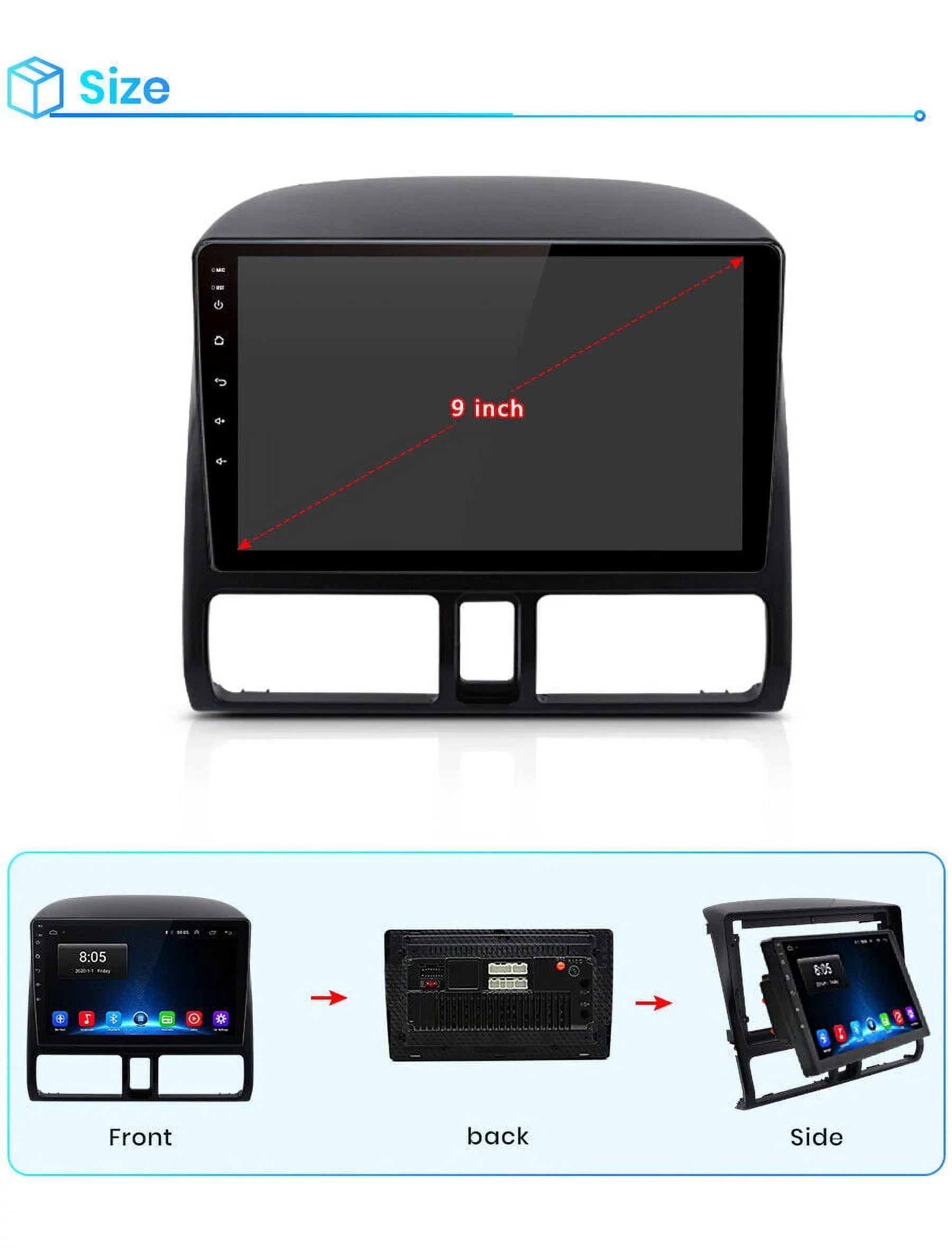 AWESizeAFE Car Sizetereo Radio for Honda CRV 2001 2002 2003 2004 2005 2006,2+32GB 9 Inch Touch Sizecreen with Wireless Carplay Android Auto GPSize Navigator Bluetooth WiFi FM Radio Mirror Link