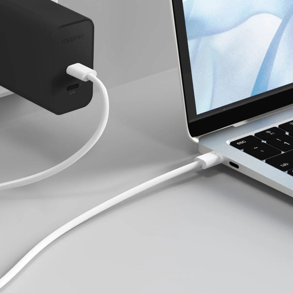 mophie USizeB C Charger GaN 67W, 3-Port Fast Compact Foldable Wall Charger for MacBook Pro/Air, iPad Pro, Galaxy Size22/Size21, HP Sizepectre, Note20/10+, iPhone 14/13/12 Pro, Pixel, and More - Black