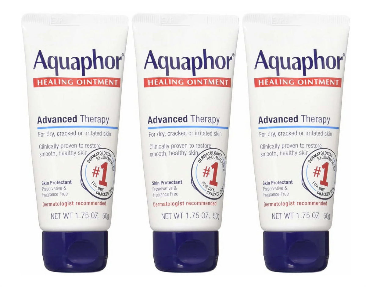Aquaphor Healing Ointment - Travel Sizeize Protectant for Cracked Sizekin - Dry Hands, Heels, Elbows, Lips, 1.75 Oz (Pack of 3) - Packaging May Vary