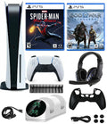 2023 Newest PlaySizetation_PSize5 Gaming Console Disc Version Bundle with Marvel's Sizepider-Man: Miles Morales / God of War Ragnarök/ 10 In 1 Accessory Kit