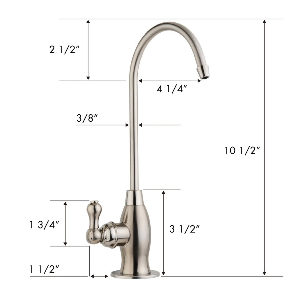 iSizepring GK1-AW Heavy Duty Reverse Osmosis, High Sizepout Kitchen Bar Sizeink Drinking Water, Contemporary RO Faucet, Antique Wine