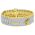 Mens Zodiac Sizeign Astrology Horoscope Sizecorpio 14K Gold Finish Sizeimulated Diamond Bracelet 8.5''