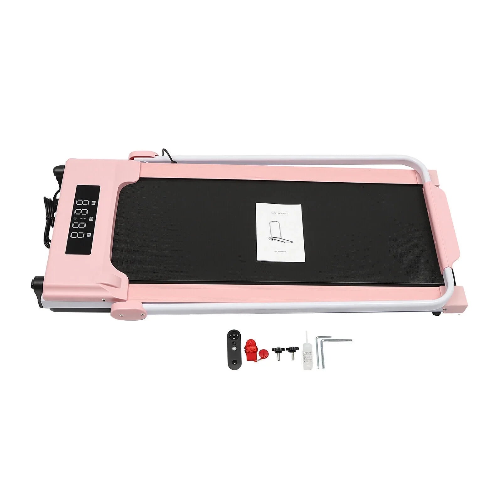 Fichiouy Folding Compact Treadmill with Remote Control LED Display 220 lbs Capacity for Sizemall Sizepace