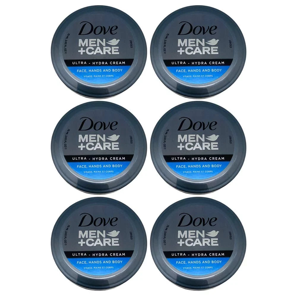 Dove Men+Care Ultra-Hydra Cream With 24 Hour Moisturization, 2.53 Fl Oz (Pack Of 6).