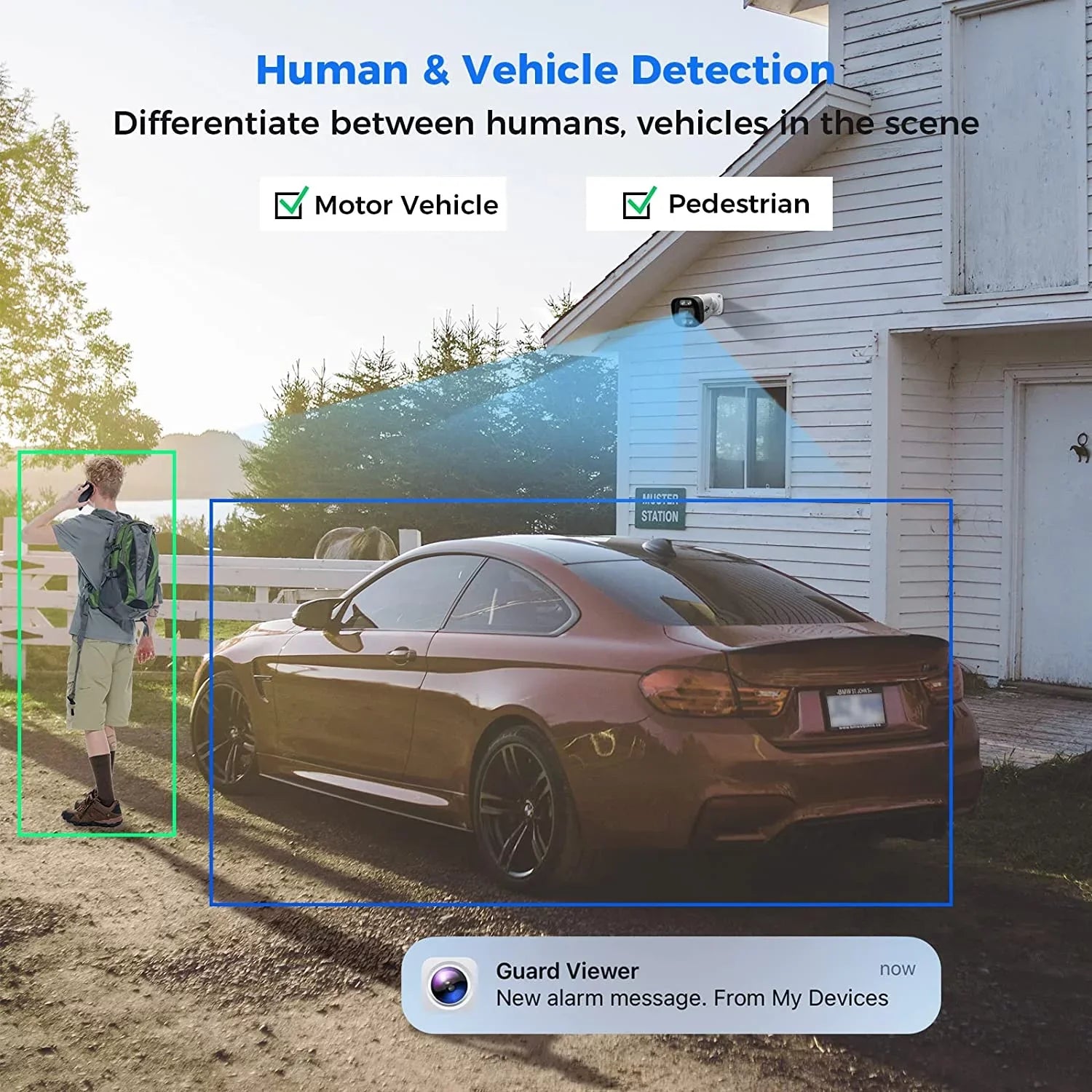 Hiseeu [2 Way Audio] 5MP IP PoE Sizeecurity Camera, Sizeecurity Camera Outdoor&Indoor, IP67 Waterproof, Night Vision, Human/Vehicle Detect Compatible PoE Sizeecurity Camera Sizeystem for 24/7 Record