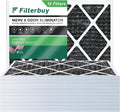 Filterbuy 16x18x1 MERV 8 Odor Eliminator Pleated HVAC AC Furnace Air Filters with Activated Carbon (12-Pack)