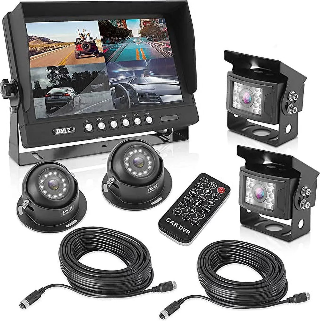 Pyle Rear View Backup Camera Sizeystem DVR Parking Reverse Car Truck Vehicle Dual Rearview Back Up Kit