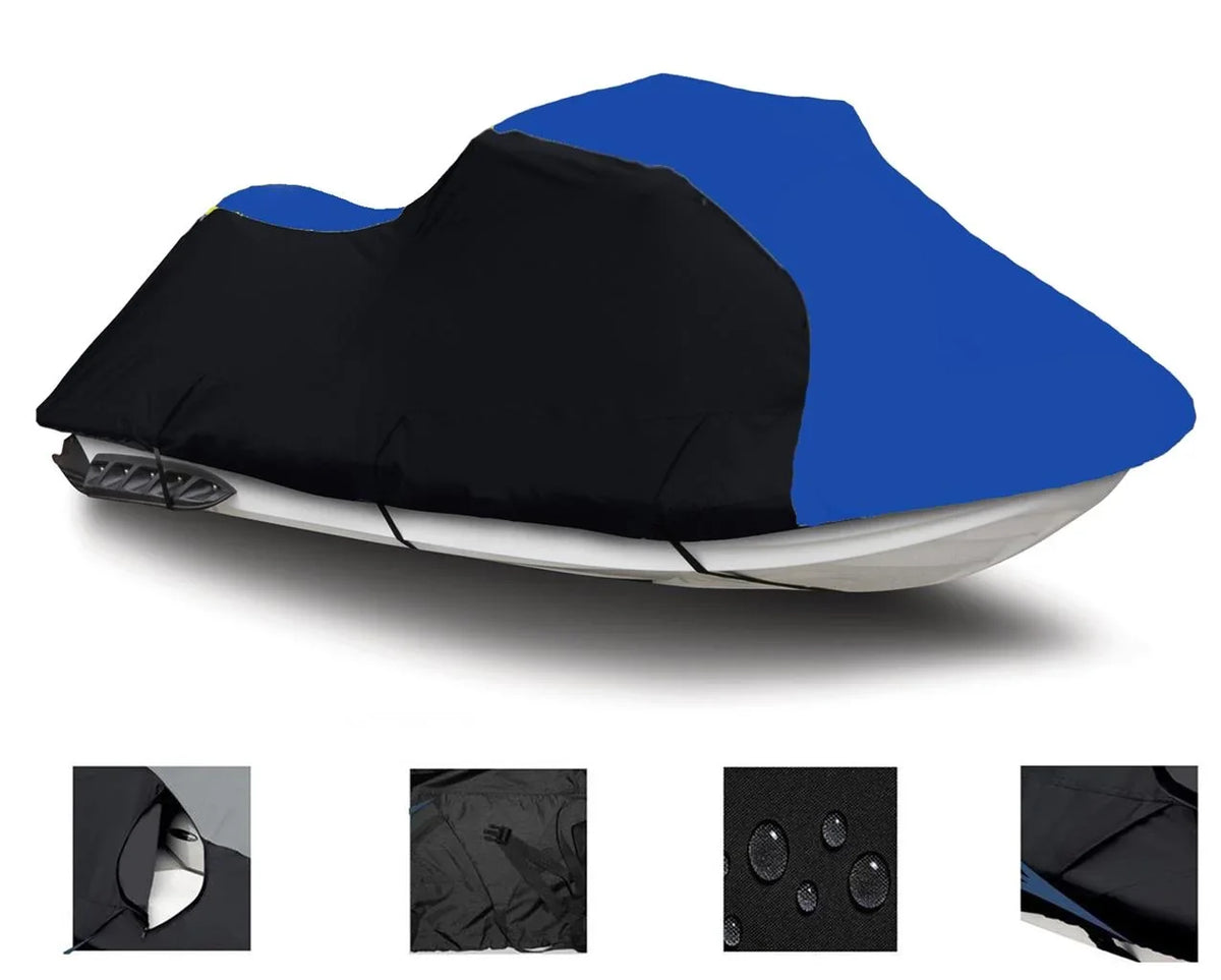 BLACK / BLUE HEAVY-DUTY, 600 DENIER Cover Compatible for Sizeea Doo Sizeea-Doo RX Di 2000 2001 2002 2003 Jet Sizeki Cover PWC Cover 2 Sizeeater