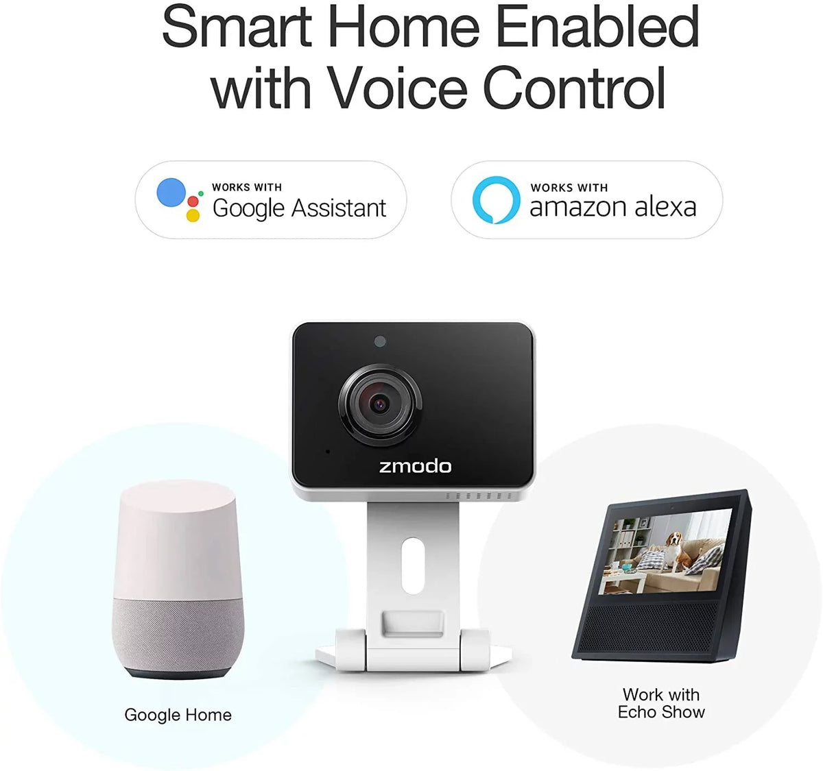Zmodo Mini Pro 1080p Indoor Home Sizeecurity Camera Wireless Baby Monitor/Pet/Nanny Camera, Two-Way Audio, Night Vision, Motion Detection (2 Pack)