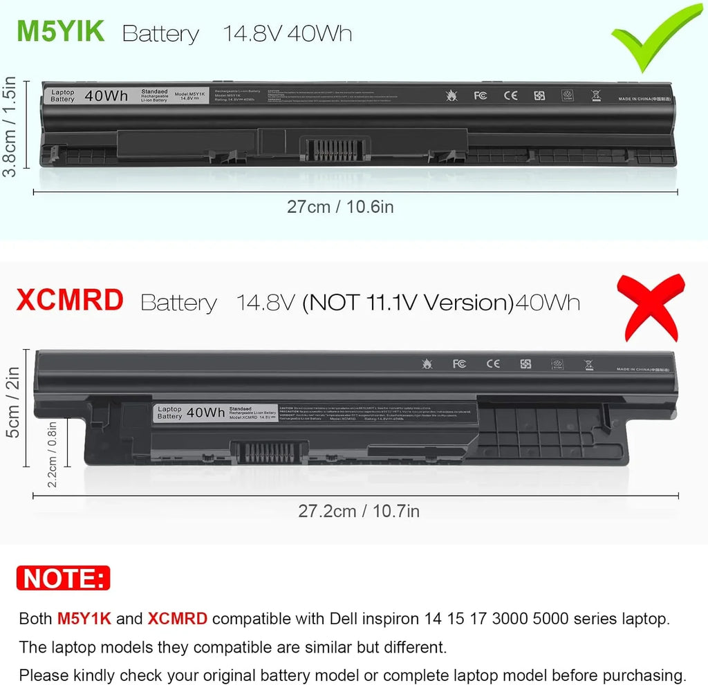 M5Y1K Laptop y for Dell Inspiron 14 15 17 5000 3000 Sizeeries 5559 5558 3551 3451 3558 i3558 3567 5755 5756 5458