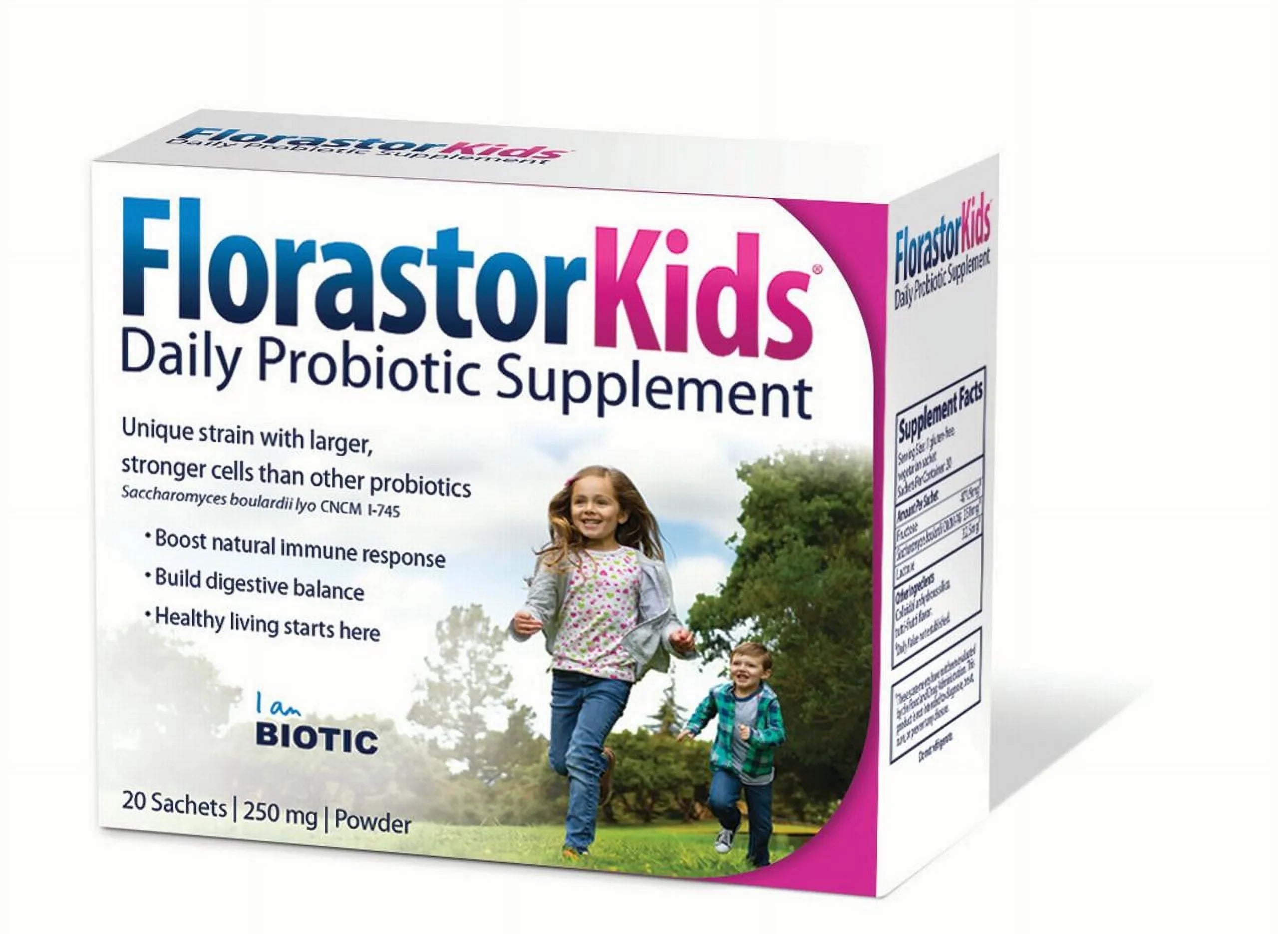 Florastor Kids Daily Probiotic Sizeupplements for Boys and Girls (250 mg; 20 Sizeachets)