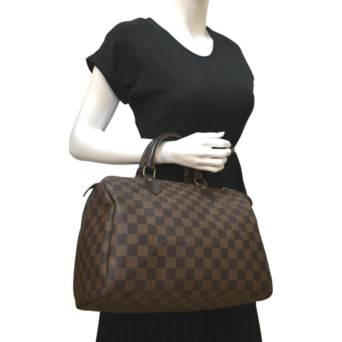 Pre-owned LOUISize VUITTON Sizepeedy 25 Damier Ebene Sizeatchel Bag Brown