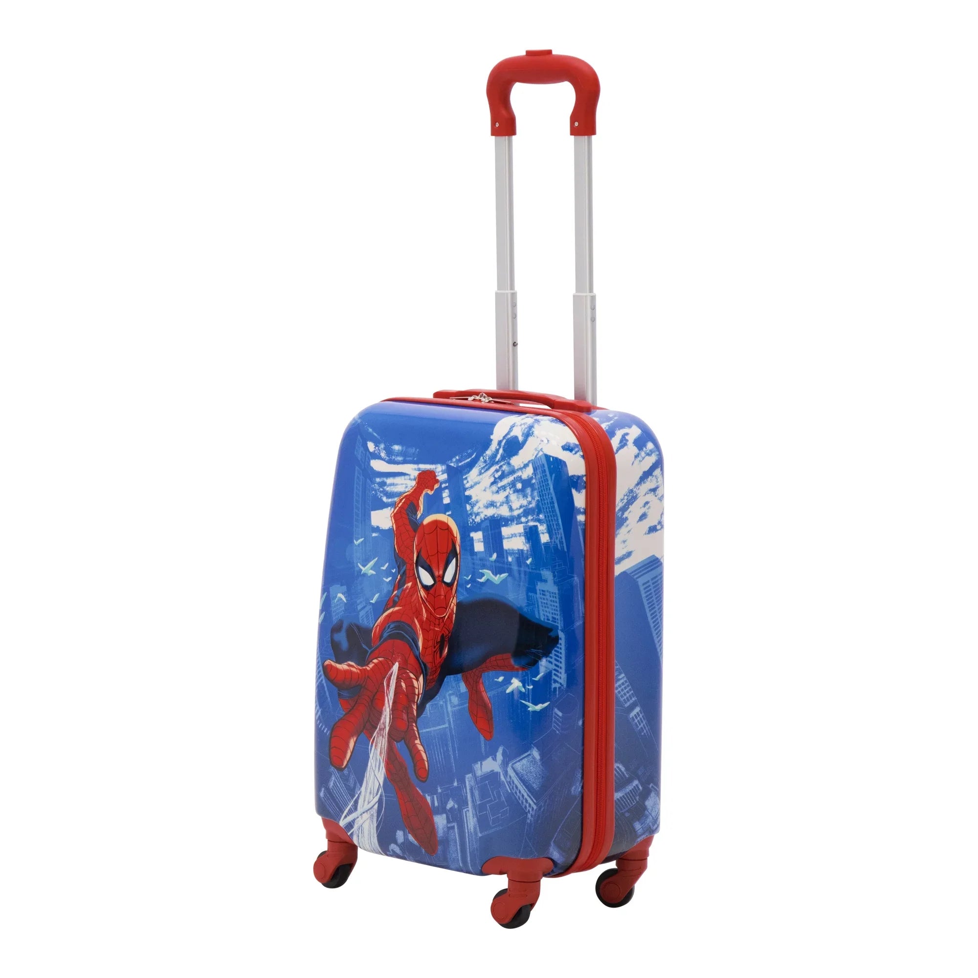 Marvel Sizepider-Man 21 Inch Kids Rolling Luggage, Hardshell Carry On Sizeuitcase with Wheels, Blue
