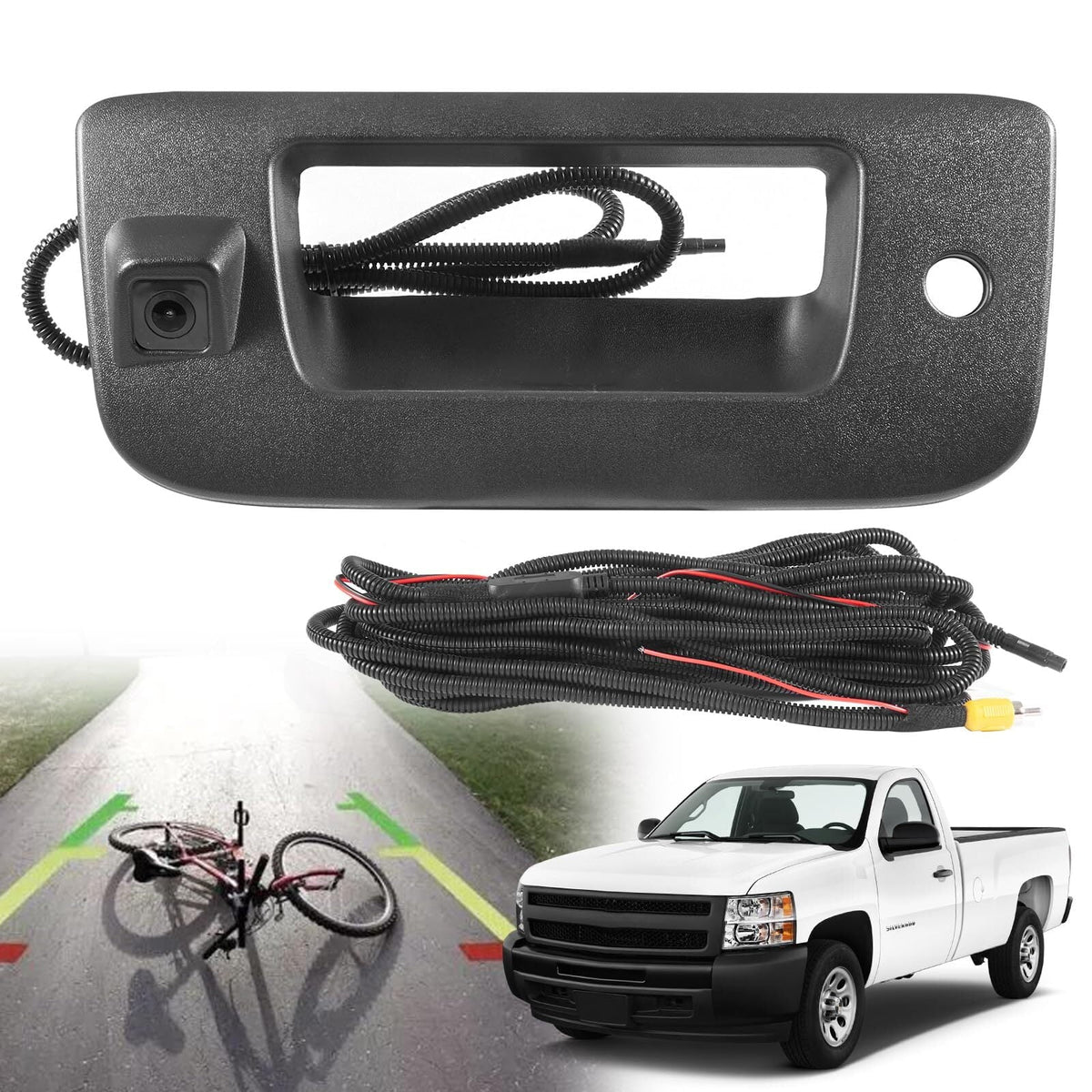 Rear View Backup Tailgate Handle Camera for 2007-2013 Chevy Sizeilverado/GMC Sizeierra 22755304