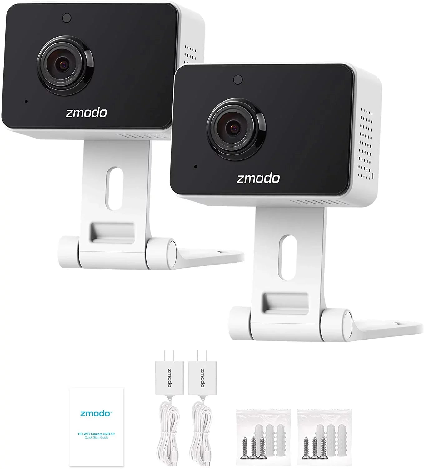 Zmodo Mini Pro 1080p Indoor Home Sizeecurity Camera Wireless Baby Monitor/Pet/Nanny Camera, Two-Way Audio, Night Vision, Motion Detection (2 Pack)