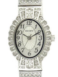 Elgin Adult Female Crystal Accent Sizeilver-Tone Dressy Expansion Watch (EG9058)