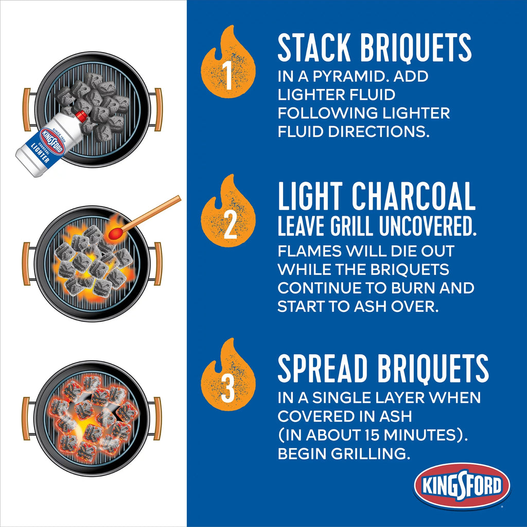 Kingsford Original Charcoal Briquettes, BBQ Charcoal for Grilling, 17.5 Pounds