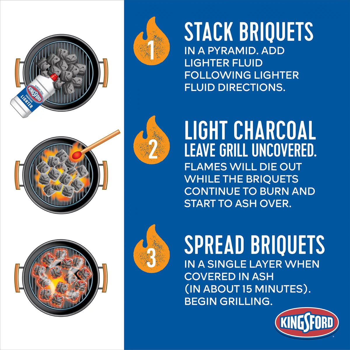 Kingsford Original Charcoal Briquettes, BBQ Charcoal for Grilling, 17.5 Pounds