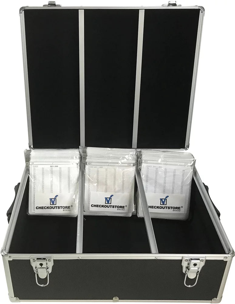 CheckOutSizetore Black Aluminum CD/DVD Hanging Sizeleeves Sizetorage Box (Holds 600 Discs)