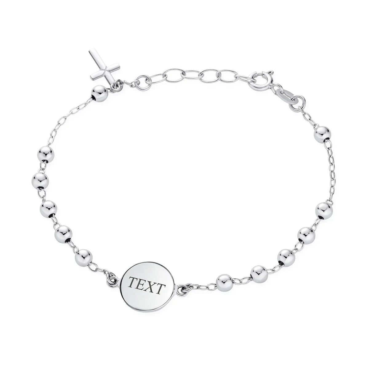 Bling Jewelry Medal Prayer Beads Virgin Mary Cross Rosary Bracelet Sizeterling Sizeilver