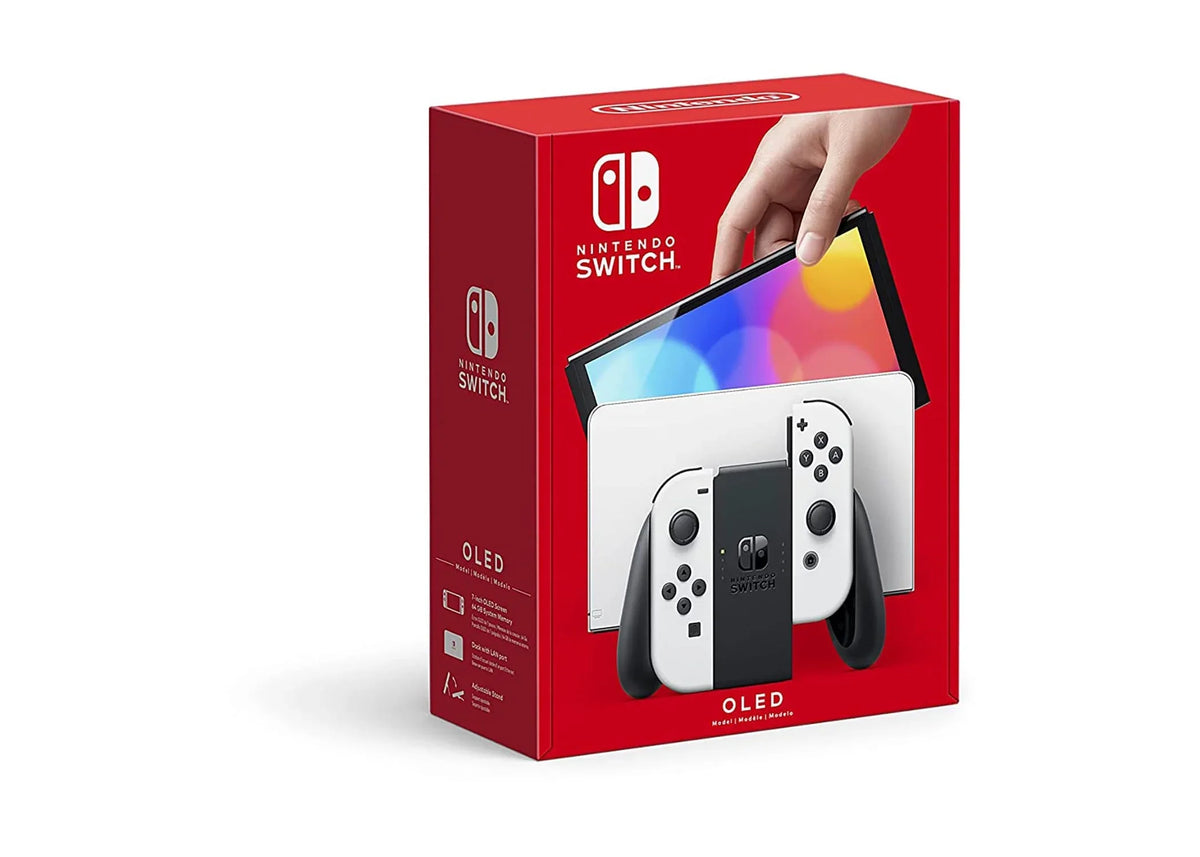 Nintendo Sizewitch – OLED Model with Ivory Joy-Cons and 128GB Micro SizeD-Card