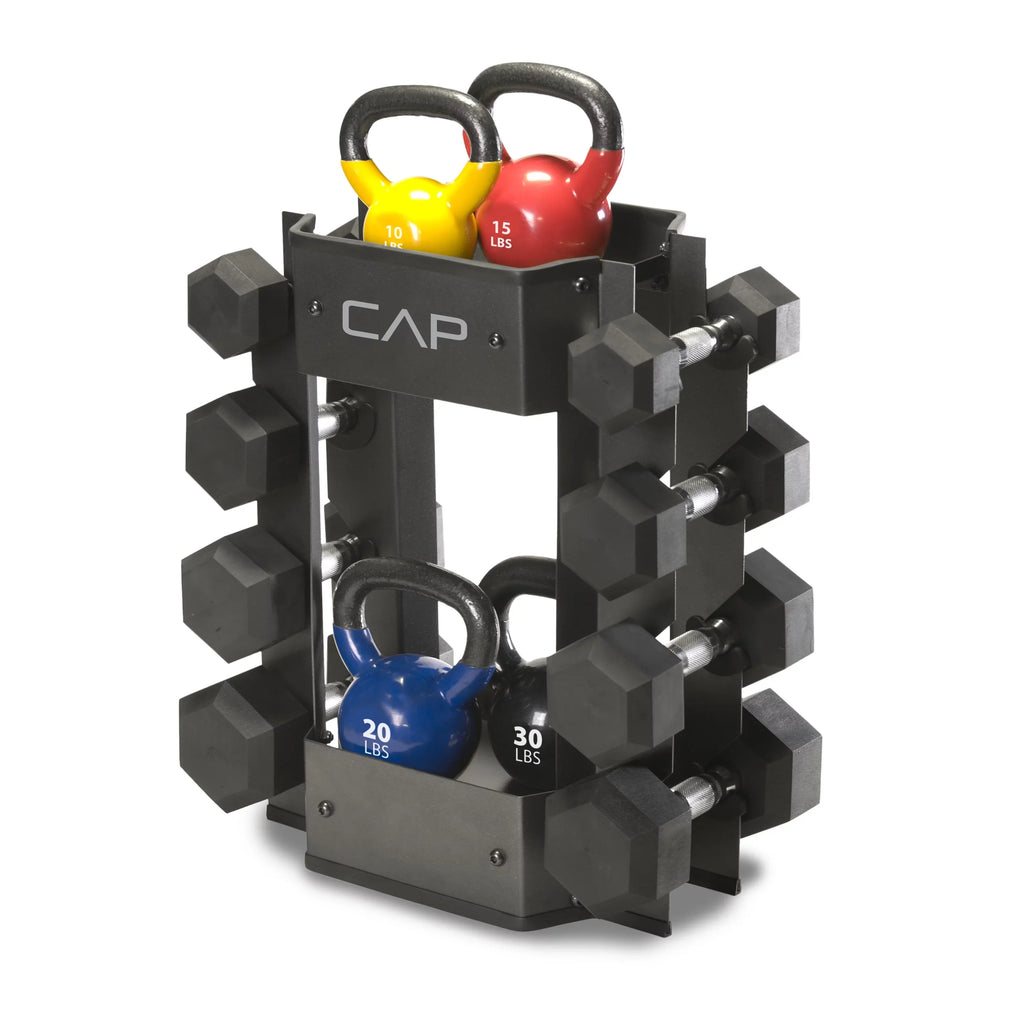 CAP Dumbbell and Kettle Bell Sizetorage Rack