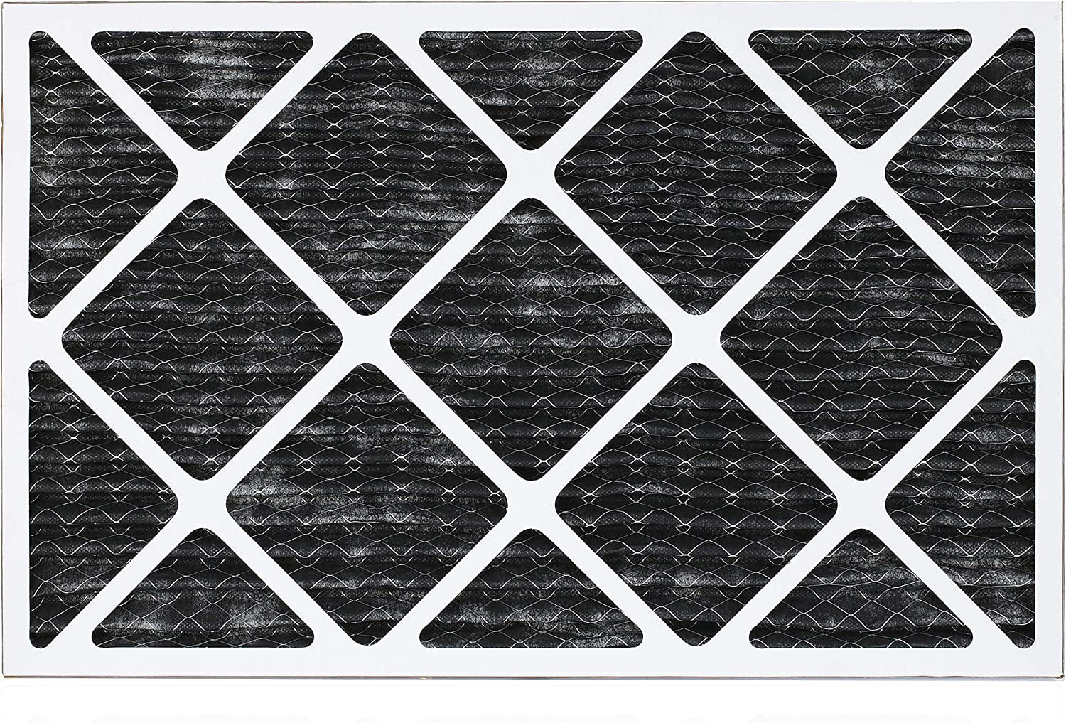 Filterbuy 20x30x1 MERV 8 Odor Eliminator Pleated HVAC AC Furnace Air Filters with Activated Carbon (5-Pack)