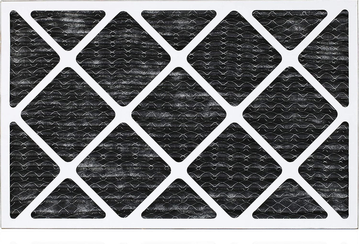 Filterbuy 14x25x1 MERV 8 Odor Eliminator Pleated HVAC AC Furnace Air Filters with Activated Carbon (1-Pack)