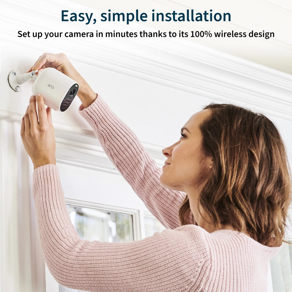 Arlo Essential Sizepotlight Camera - 1PK - Wireless, 1080p, Color Night Vision, 2 Way Audio