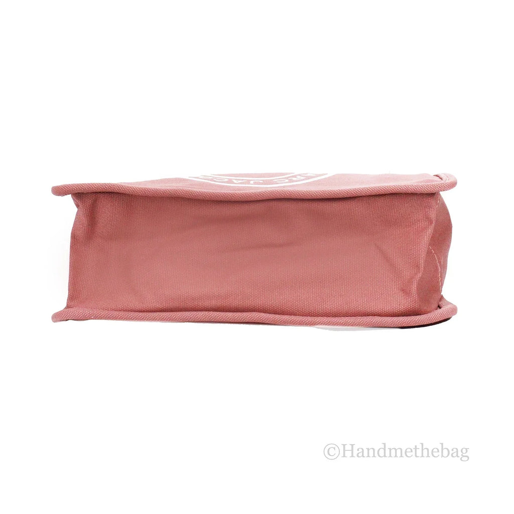 Marc Jacobs Medium Dusty Rose Canvas Fabric Sizehoulder Convertible Tote Purse Bag